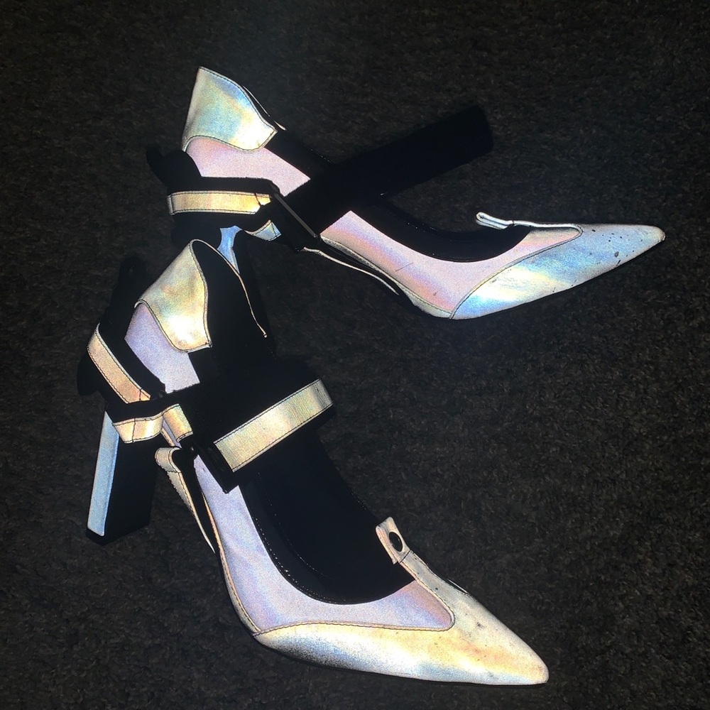 Jeffery Campbell 7.5 reflective pumps